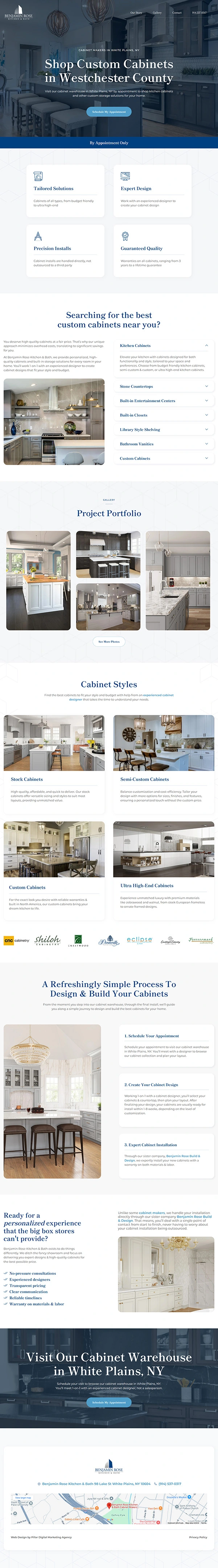 web design for cabinet maker in White Plains NY