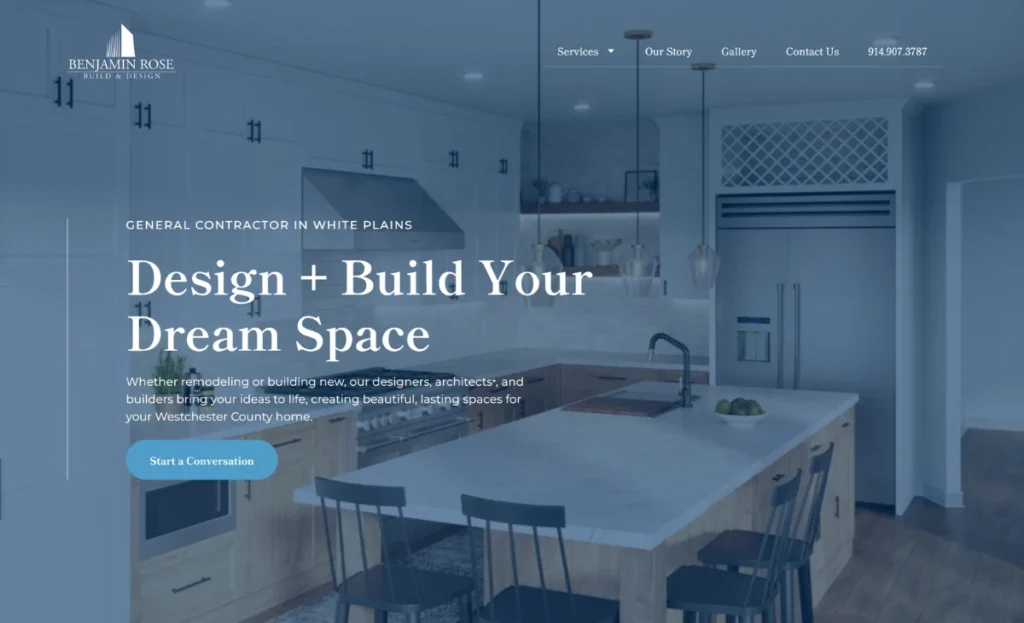 Benjamin Rose Builds website design