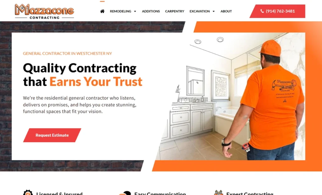 Mazzacone Contracting Website Design