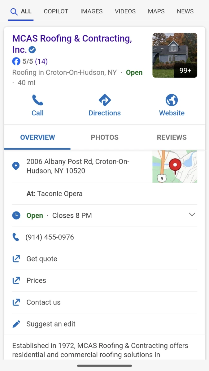 example business profile