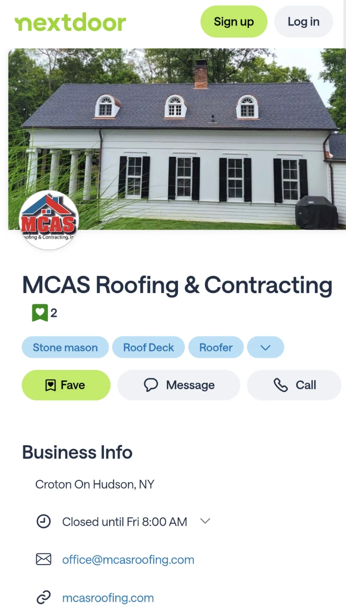 example business profile on nextdoor