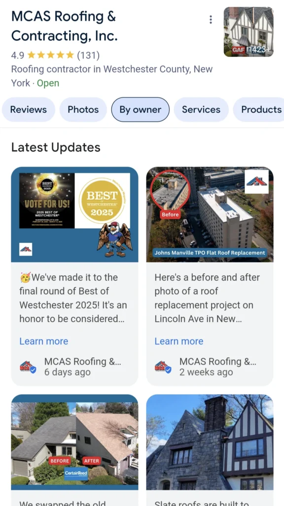 google business profile update posts