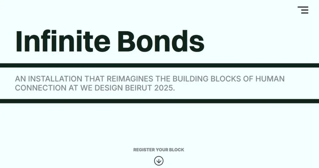 Infinite Bonds and art installation by Ahmad AbouZanat, owner of Ahmad AbouZanat Studio